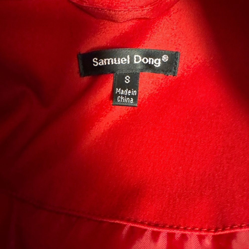 Red water resistant coat